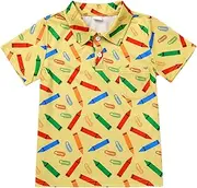 [FYMNSI] Boys Back to School Shirt School Supplies Short Sleeves Tees Tops Toddler Kids Summer Casual Henley Shirts Clothes