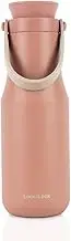 LocknLock Metro Bottle Double-Wall Insulated Stainless Steel with Silicone Handle, 16 oz, Pink