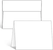 Ohuhu Blank White Cards and Envelopes - 100 Pack 5" x 7" Heavyweight Folded Cardstock and A7 Envelopes for DIY Greeting Cards Wedding Birthday Invitations Baby Shower Thank You Cards