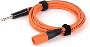 ROBAUN 0.3-15M Jack 6.35mm TS Male to 3Pin XLR Female/Male Plastic Connectors Audio Cable for Speaker Guitar Amplifier Mixer Etc(Orange-M,2.9M)