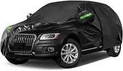 Waterproof Car Cover Replace for 2009-2025 Audi Q5/SQ5, 6 Layers All Weather Full Car Covers with Zipper Door & Windproof Bands for Snow Rain Dust Hail Protection (Q5)