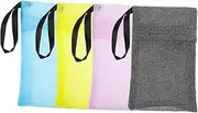 Baluue 4pcs Exfoliating Soap Pouch Foaming Net Body Bar Soap Bag Mesh Shower Pouch