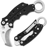 NedFoss Pocket Knife, EDC Folding Pocket Knife with Clip, G10 Handle, Button Lock, Compact Cool Knives for Men Every Day Carry, Outdoor Activities