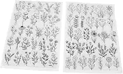 GRADENEVE DIY Embroidery Stabilizer Sheets 2 Pack Water-Soluble Embroidery Paper Hand Patterns Transfer