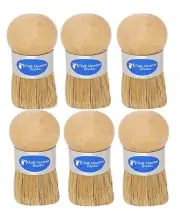 Original Designed Large Palm Wax, Upholstery & Stencil Boar Hair Brush. 6 Pack