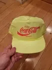 Vintage Enjoy Coca Cola Yellow Neon OSFM Hat - NWOT