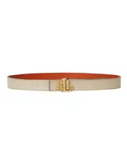 [Lauren Ralph Lauren] Logo Reversible Pebbled Leather Belt