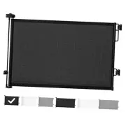 Retractable Baby Gate Dog Gate for Stairs Indoor, 34" Tall x 55" Wide Black