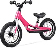Balance Bike Tricycle Trike Children's Balance Car, Inflatable Spoke Wheel Outdoor Children's Exercise Bike - Children's Exercise Bike 2-7 Years Old, 3 Colors (Color : Pink)
