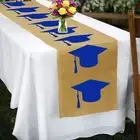 Burlap Graduation Table Runner 72 Inch - Rustic Decorations for Tabletop Cent...
