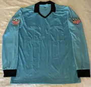 Adidas Referee Blue Soccer Jersey Climalite Tag Heuer CV6323. Men’s Sz: Medium