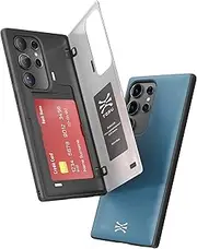 [TORU] CX Hybrid for Samsung Galaxy S23 Ultra Wallet Case | Dual Layer Slim Protective Hard Cover with Hidden 2-Credit Card Slot Holder - Blue