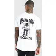 Mens White Deathrow Front And Back Print License T-Shirt
