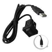 USB With Dust Cover Wire Harness Dash Flush Mount Dual USB Panel USB Port AUX