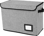 Comic Book Storage Box,Comic Book Bin,Comic Book Storage Box,Comic Storage Bin,Foldable Comic Storage Box,Portable Comic Book Storage Box for Home Office (Grey)