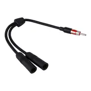 Car Auto Radio Antenna Stereo 2Female to 1Male Splitter Extension Cable Wire