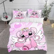 c269 Stitch Bedding Set 3-Piece Set 1 Quilt Cover 100% Polyester Duvet Covers Twin Cute Printed Cartoon Anime Home Decor ee269