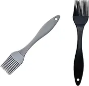 Silicone Basting Pastry Brush, Heat Resistant Basting Brushes for Baking, Cooking, Barbecue and Spreading Oil, Cooking Brush for Oil Sauce Butter Marinades, Dishwasher Safe (2 PCS)