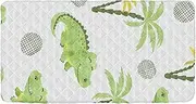 Watercolor Crocodiles Portable Toddler Bed Sheet Waterproof Cot Sheet for Kid Travel Bed for Toddlers Sleeping Cot 50'' x 25'' (Sheet,Bed Not Included)