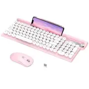 Wireless Keyboard and Mouse Combo - Wireless Typewriter Keyboard and Silent M...