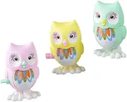 3pcs Clockwork Owl for Educational Wind Up Playthings Random Colors No Battery Required Safe and Energy Saving Design for Early Learning Fun Random Color