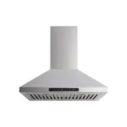 Euromaid 60cm Pyramid Canopy Rangehood 700m3/h Stainless Steel Exhaust Silver
