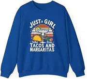 [X.Style] Just A Girl Who Loves Tacos & Margaritas Cinco De Mayo ds038 Sweater Royal L