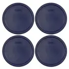Pyrex 7403-PC 9 10 Cup Blue Plastic Round Lid 4PK for Sculptured Mixing Bowl