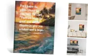 Scripture Wall Art Canvas Prints,Inspirational Framed Art Posters,Grils Room