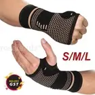 Copper Wrist Hand Brace Support Carpal Tunnel Sprain Arthritis Compression Glove