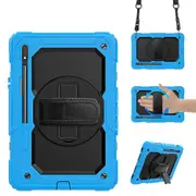 MCC Shockproof Samsung Galaxy Tab S10 FE 10.9" Strap Case Cover X520 X526 [Light Blue]