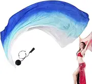 Aufquwk Belly Dance Veil Silk | Colorful Silk Flag Ribbon Streamer,Gradual Colors Unique Silk Scarf for Dance, Belly Dance Practice, Worship