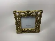 SQUARE GOLD GILT RESIN ORNATE SCROLLWORK EASEL BACK PHOTO FRAME - NEW