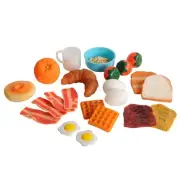 Kaplan Early Learning Life-size Pretend Play Breakfast Meal Set with 24 Pieces