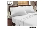 Flannelette Egyptian Cotton Sheet Set White by Accessorize