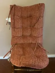 New Gripper Non-Slip Empire Rocking Chair 2 Cushion Set Klear Vu Rust Red