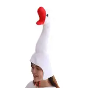 Goose Hat Cute Plush Cartoon Selfie Hat for Birthday Fancy Dress Performance