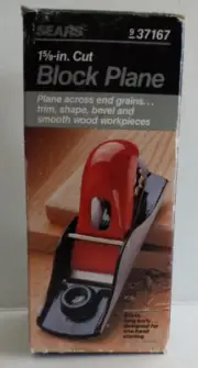 Sears 1-5/8" Cut Block Plane 937167 Made in England Pre-Owned NEW IN BOX