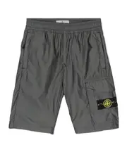 Stone Island Junior Compass Patch Elasticated Waistband Shorts 6Y,14Y,12Y,10Y black