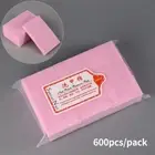 600Pcs Professional Lint-Free Cotton Pads 100% Gel Clean Manicure P