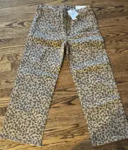 NWT American Eagle Animal print Stovepipe Womens Jeans Stretch High Rise Size 4