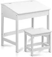 KEEZI 2 Piece Kids Table and Chairs Set Children Drawing Writing Storage Desk