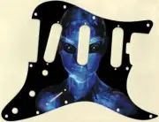 Stratocaster Graphic Pickguard Custom to fit Fender SSS11 Hole ELITE Blue Entity