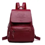 Multifunctional Handbag With Large Capacity for Women Shoulder Backpacks(Red)
