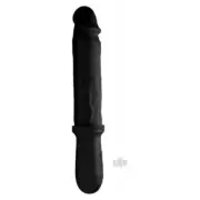 8x Auto Pounder Vibrating And Thrusting Dildo With Handle - Black