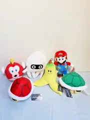 Super Mario Kart Plush Mario Banana Peel Red Shell Green Shell Cheep Cheep Boo