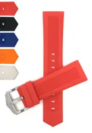 20mm Ribbed Silicone Watch Band for IWC Pilot Spitfire