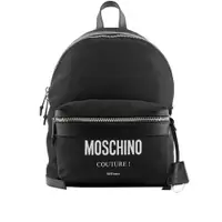 在飛比找ETMall東森購物網優惠-MOSCHINO Logo 尼龍口袋後背包(黑色) A760