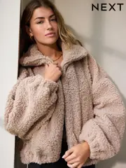 Neutral Borg Full Zip Jacket (E35860) | $56