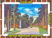 METAL SIGN - Florida Postcard - Mcgregor Boulevard, Fort Myers, Florida